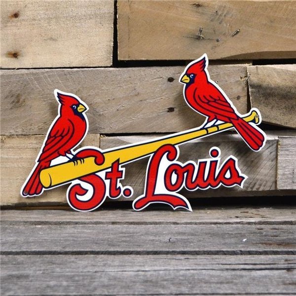Authentic Street Signs Authentic Street Signs 94003 12 in. Cardinals Two Birds On Bat Steel Logo 94003